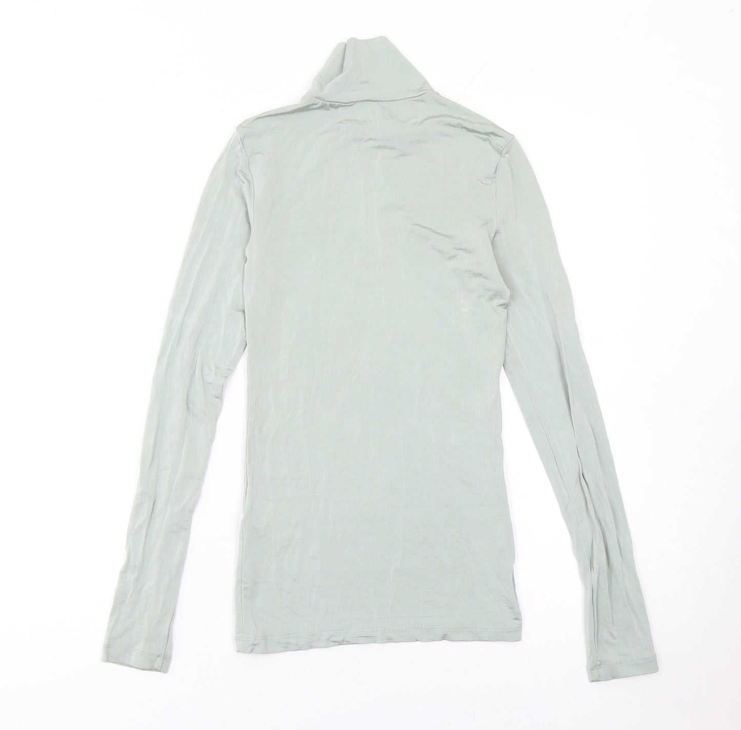 Womens UK Size 6 H&M Green Basic T-Shirt