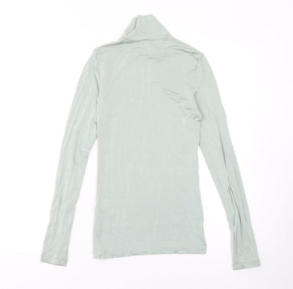 Womens UK Size 6 H&M Green Basic T-Shirt