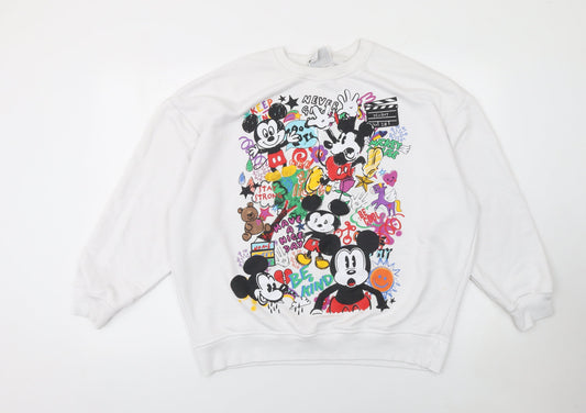 Womens UK Size M Disney White Pullover Sweatshirt