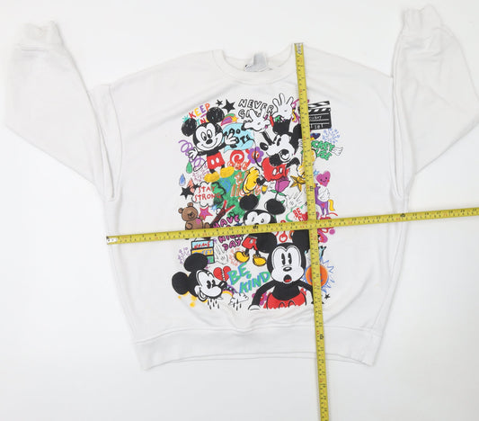 Womens UK Size M Disney White Pullover Sweatshirt