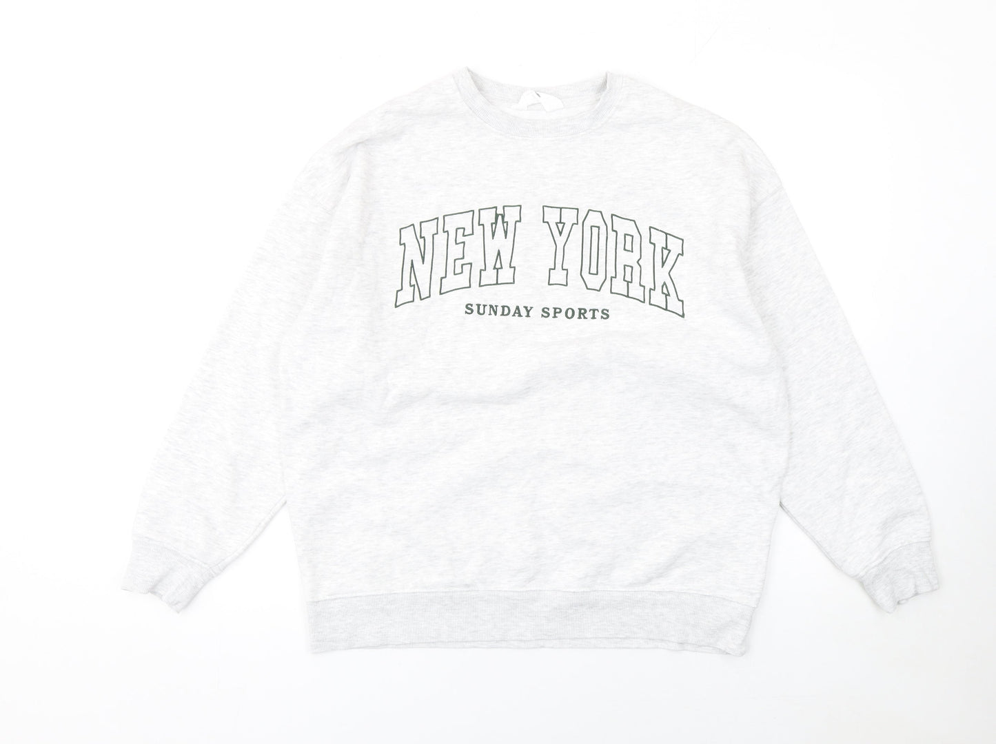 Primark Womens Grey New York Graphic Sweatshirt 2XS