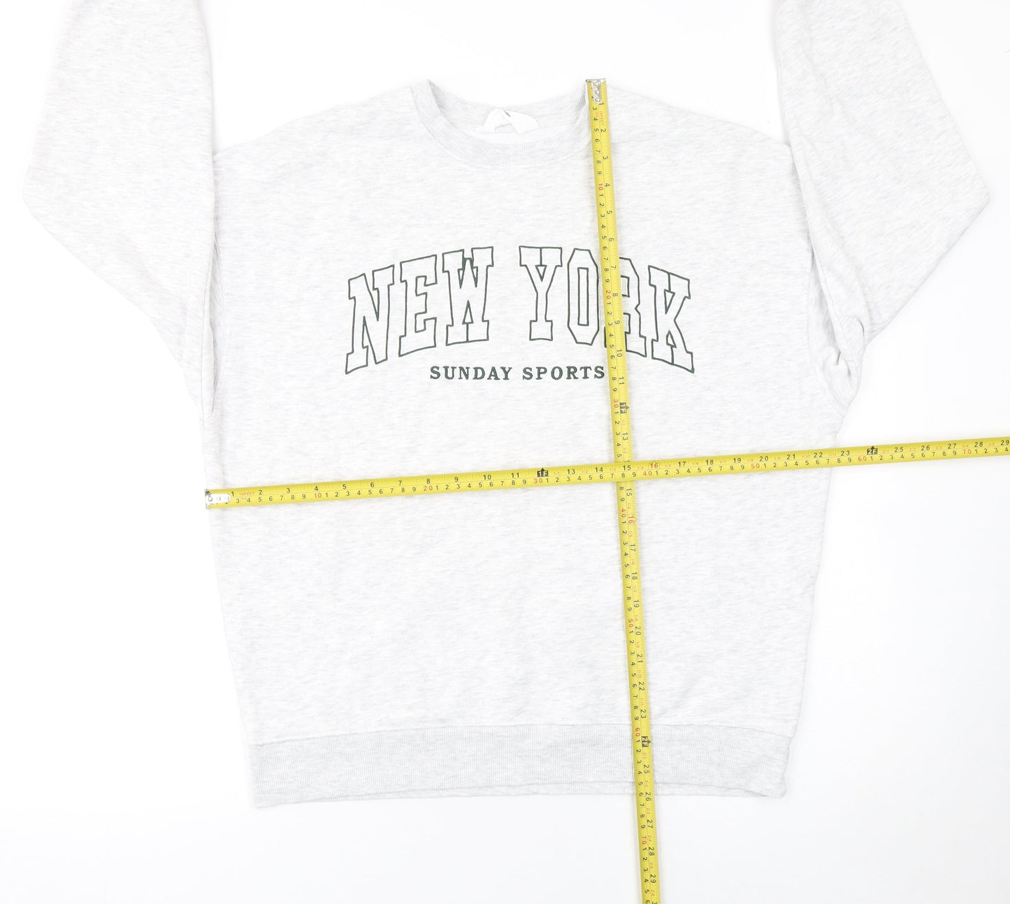 Primark Womens Grey New York Graphic Sweatshirt 2XS