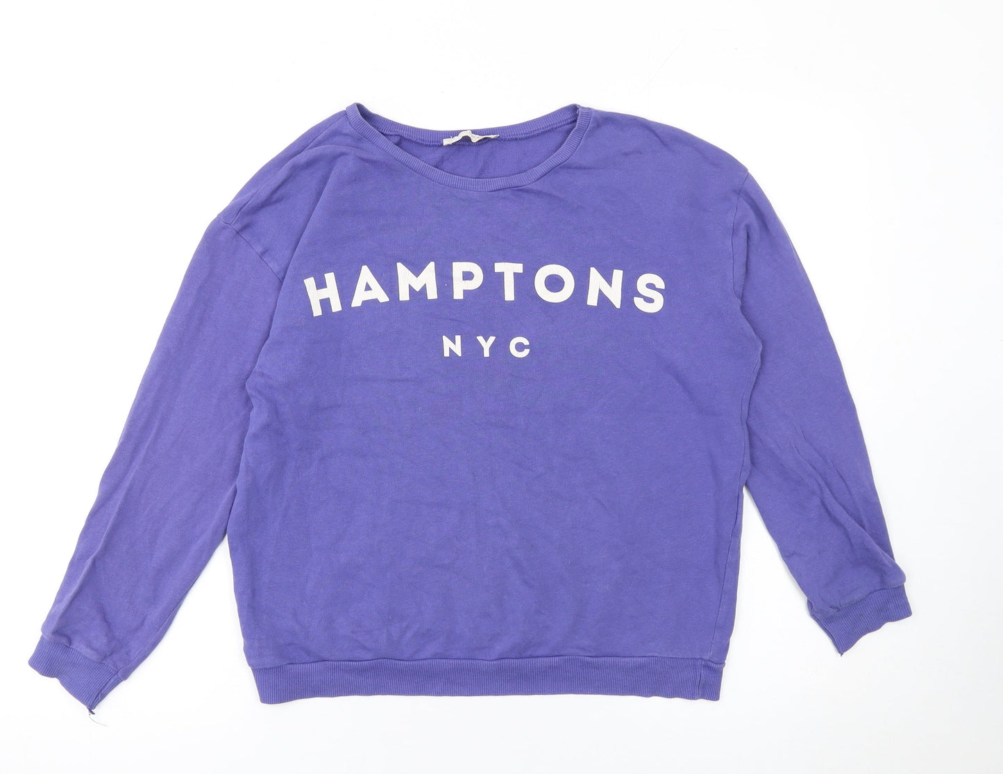Womens UK Size S Pull & Bear Purple Pullover Sweatshirt