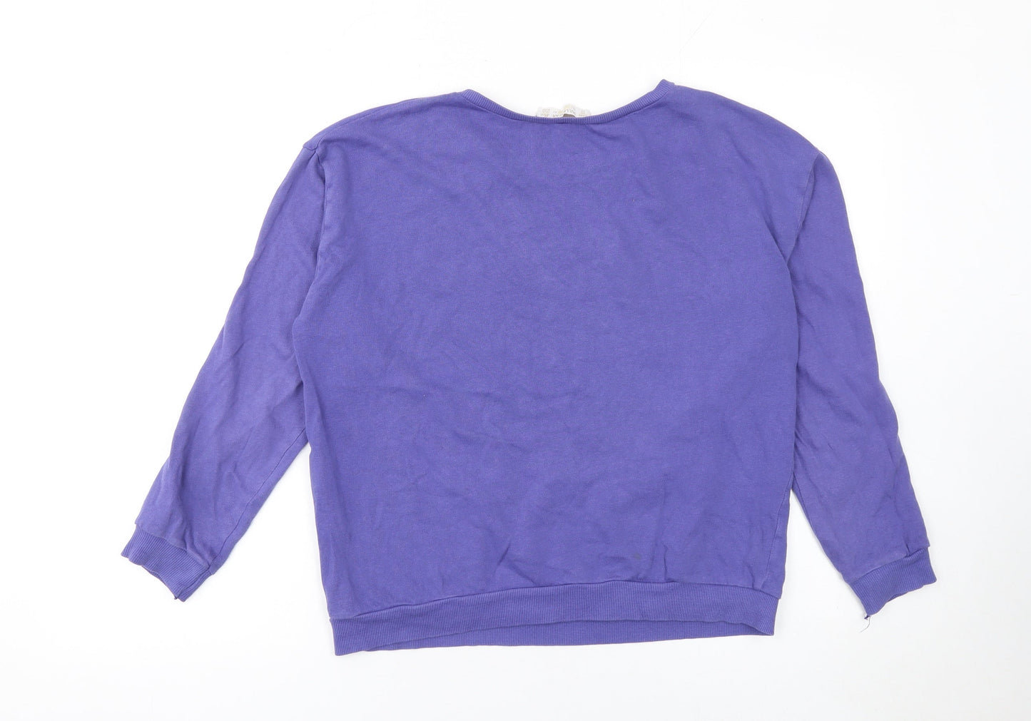 Womens UK Size S Pull & Bear Purple Pullover Sweatshirt
