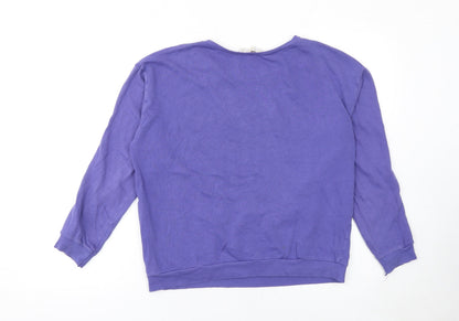 Womens UK Size S Pull & Bear Purple Pullover Sweatshirt
