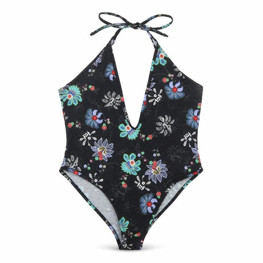 Womens UK Size 12 Boohoo One-Piece Black Bodysuit
