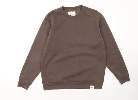 Mens UK Size L LEWIS GARMENT Brown Pullover Sweatshirt