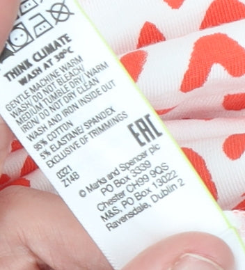 Womens UK Size 10 Marks and Spencer White Basic T-Shirt