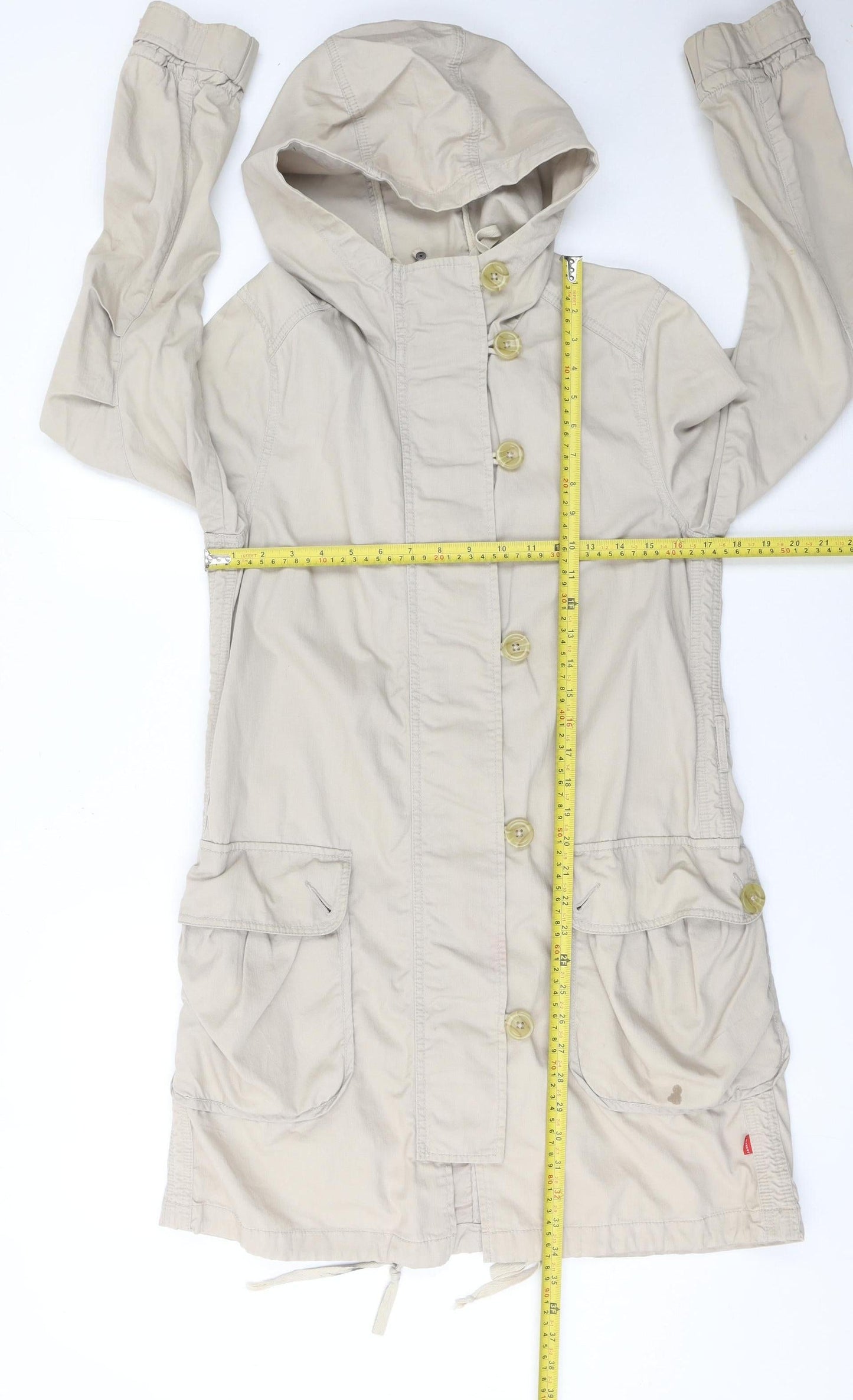 Womens UK Size S Jackpot Beige Anorak Coat