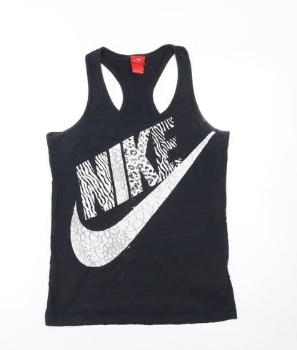 Nike Women's Black Animal Print Racerback Tank Top Size M