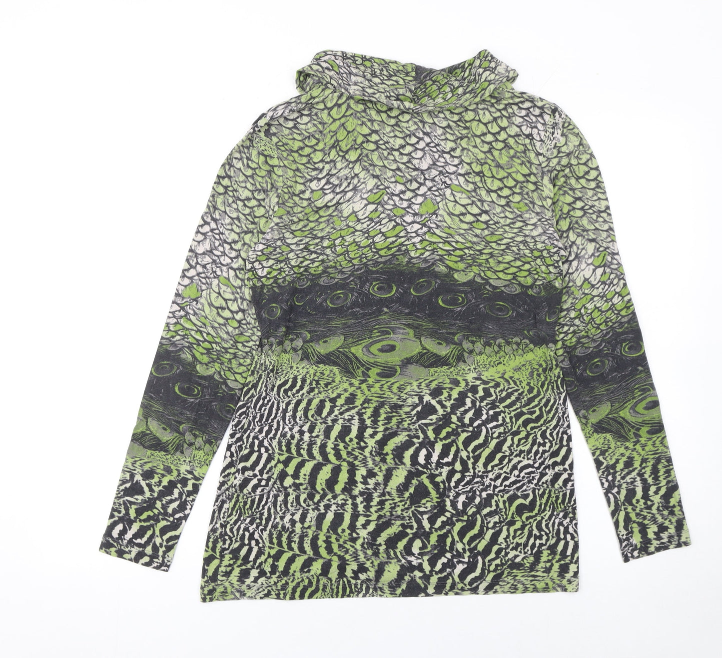 Womens UK Size 8 Betty Barclay Green Cowl Neck Blouse