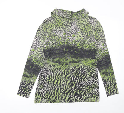 Womens UK Size 8 Betty Barclay Green Cowl Neck Blouse