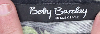 Womens UK Size 8 Betty Barclay Green Cowl Neck Blouse