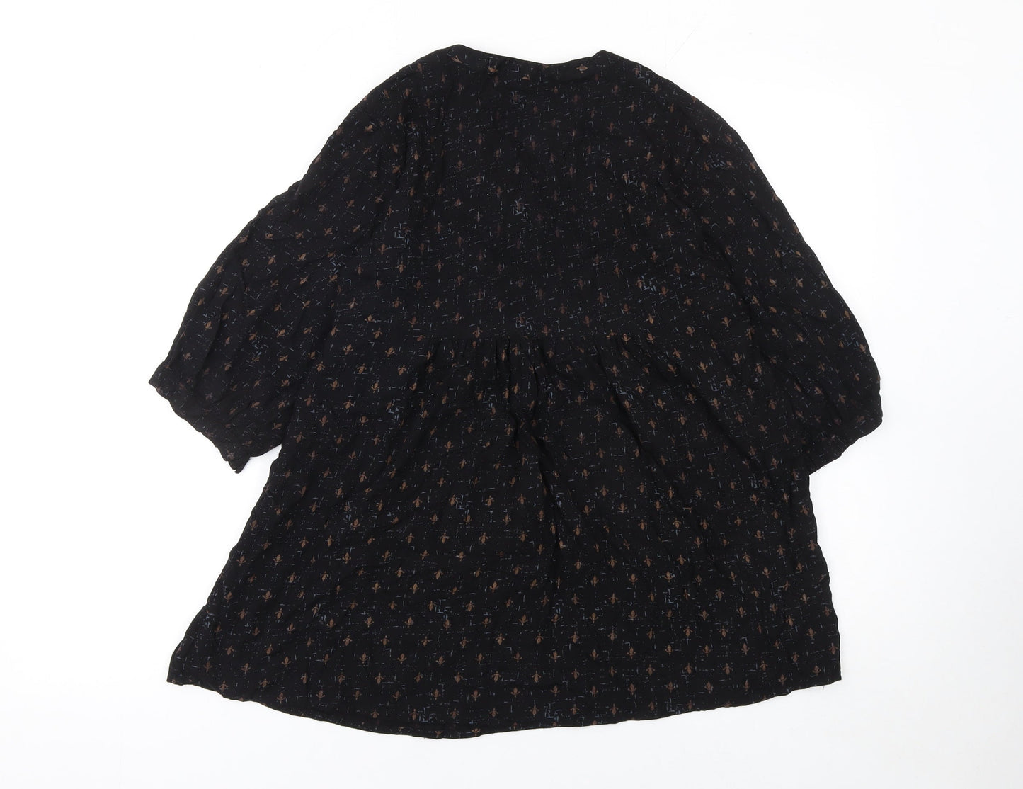 Womens UK Size 2XL Libas Black Tunic Blouse