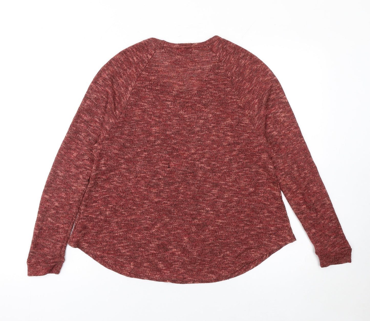 Womens UK Size S Sparkle & Fade Red Pullover Jumper