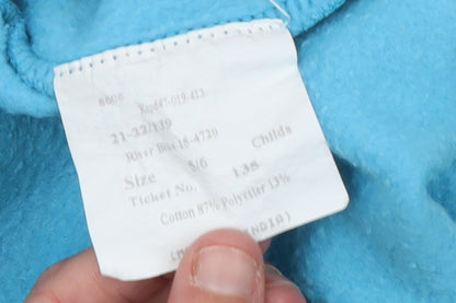 Tikaboo by Shires Girls Blue Princess Graphic Pullover Hoodie 5-6 Years