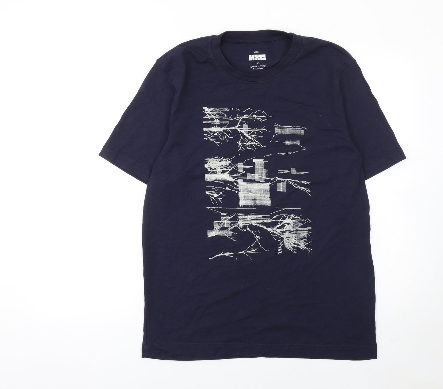 Mens UK Size L John Lewis & Partners Blue  T-Shirt