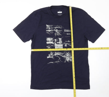 Mens UK Size L John Lewis & Partners Blue  T-Shirt