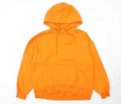 Womens UK Size M River Island Orange Pullover Hoodie