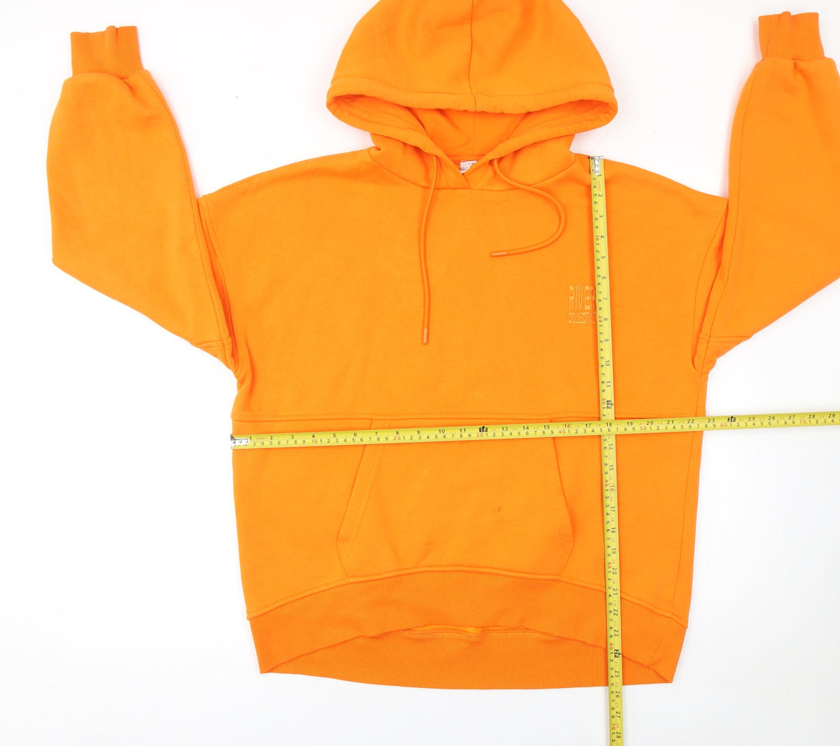 Womens UK Size M River Island Orange Pullover Hoodie
