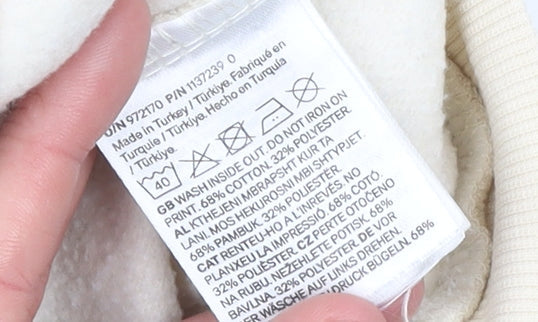 H&M Girls Beige Minnie Mouse Sweatshirt 4-6 Years Pullover Disney Print