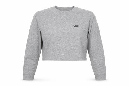 Womens UK Size M VANS Grey Cropped T-Shirt