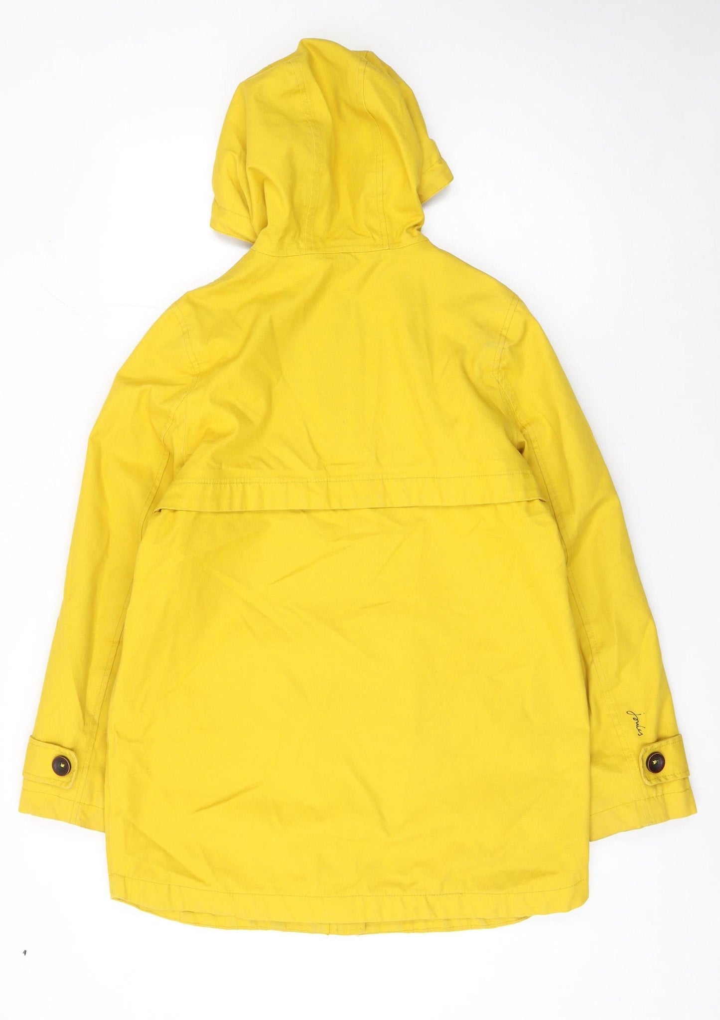 Joules Women’s Yellow Waterproof Rain Coat Hooded Size 10