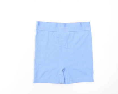 Primark Women Blue Sleep Shorts Size 10-12 Lightweight Nylon Blend