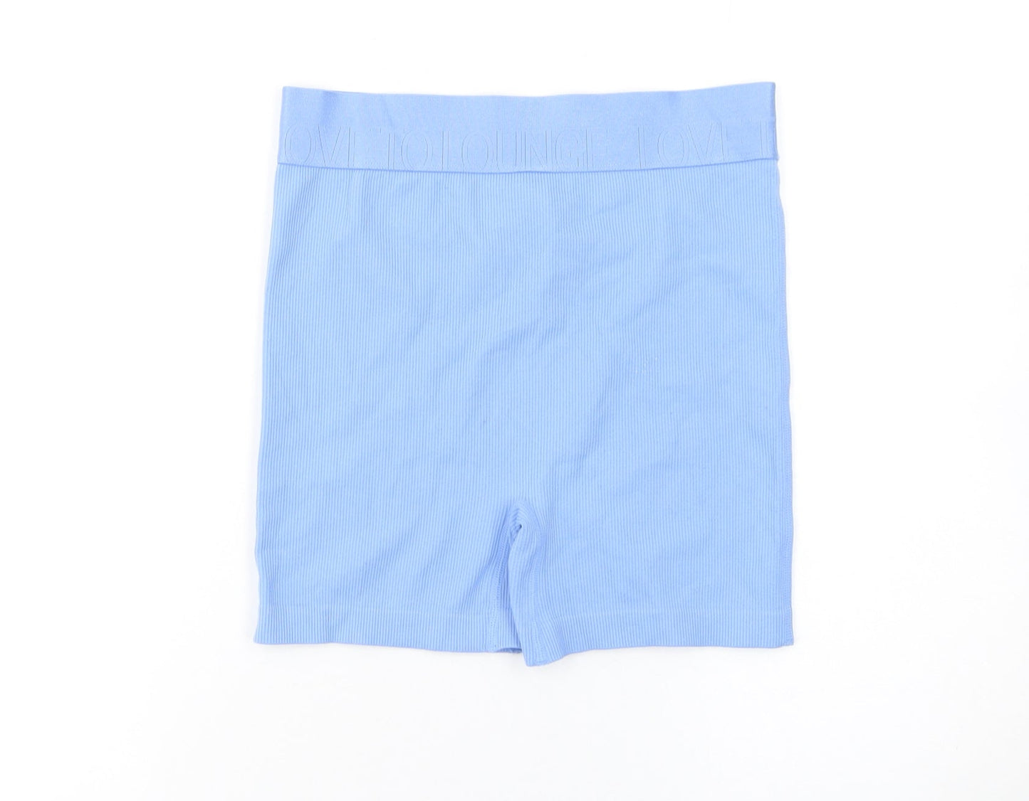 Primark Women Blue Sleep Shorts Size 10-12 Lightweight Nylon Blend