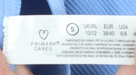 Primark Women Blue Sleep Shorts Size 10-12 Lightweight Nylon Blend