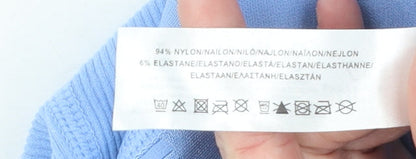 Primark Women Blue Sleep Shorts Size 10-12 Lightweight Nylon Blend