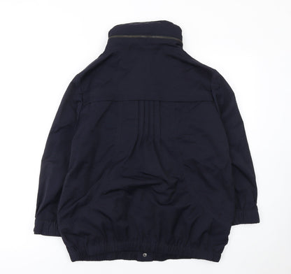 Womens UK Size 12 Betty Jackson Black Blue Anorak Coat