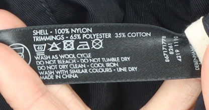 Womens UK Size 12 Betty Jackson Black Blue Anorak Coat
