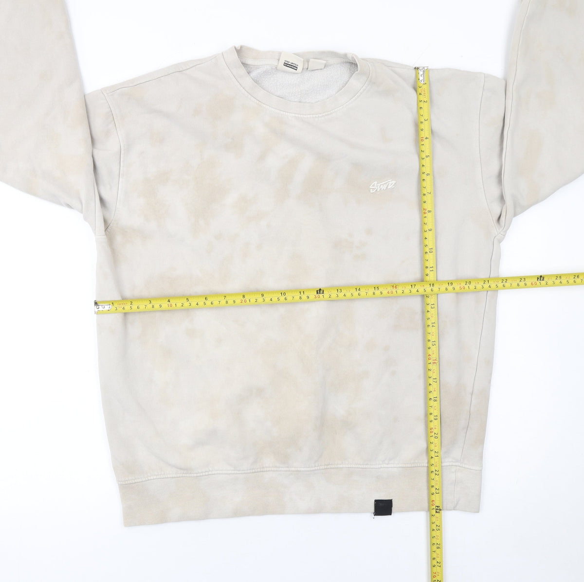 Mens UK Size M Pull & Bear Beige Pullover Sweatshirt