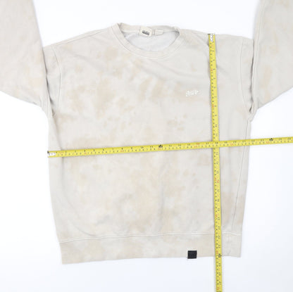 Mens UK Size M Pull & Bear Beige Pullover Sweatshirt