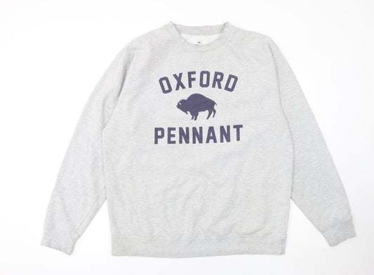 Mens UK Size XL Oxford Pennant Grey Pullover Sweatshirt