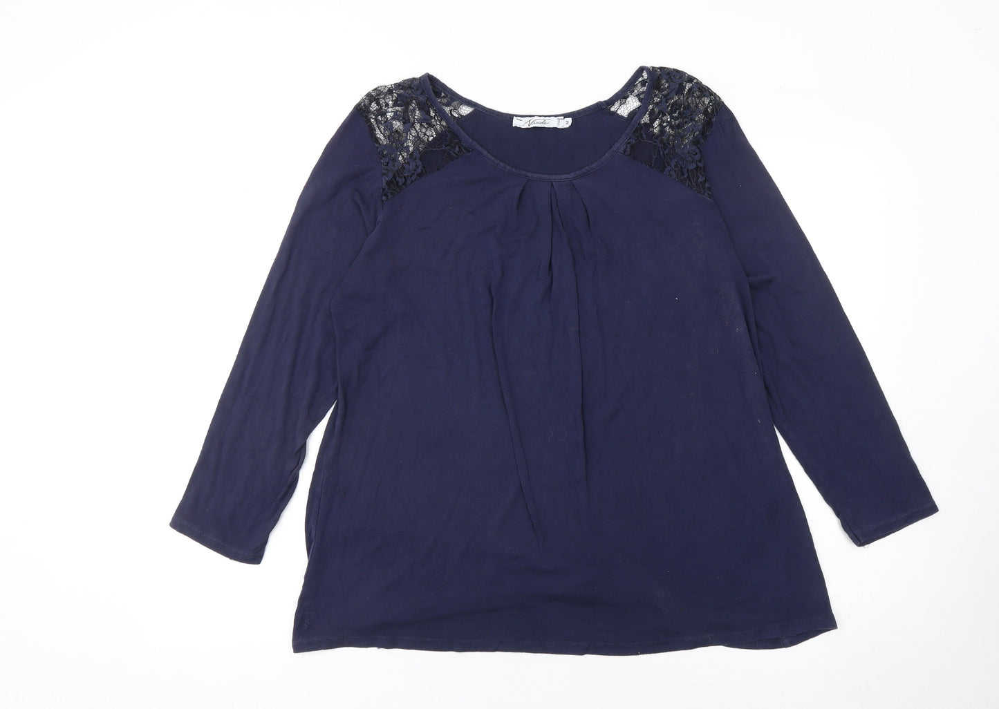 Womens UK Size M Nicole Blue Basic Blouse