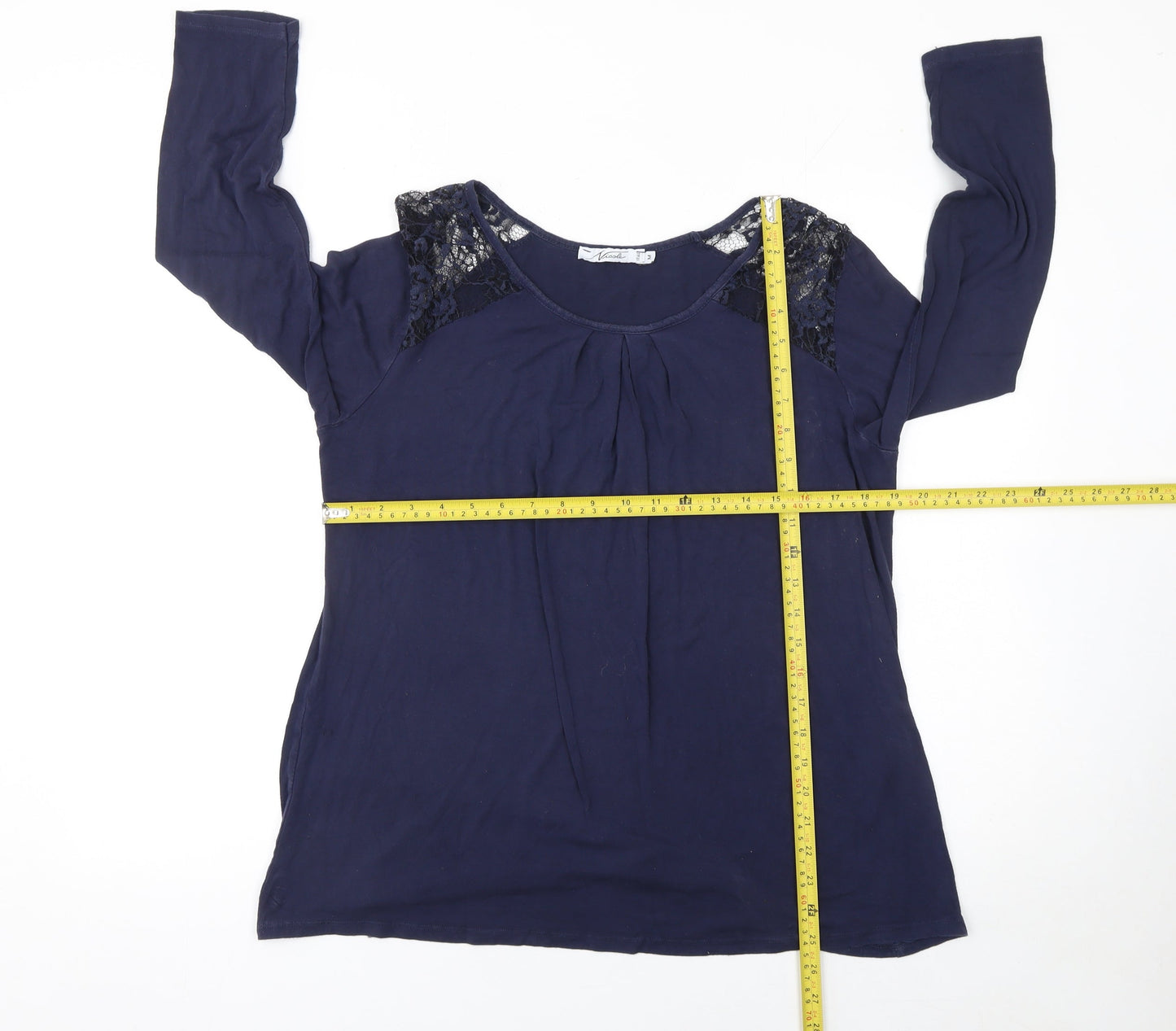 Womens UK Size M Nicole Blue Basic Blouse