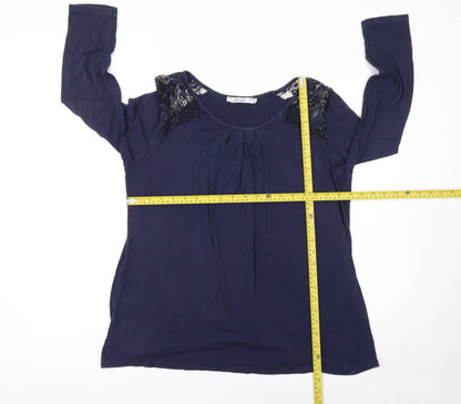 Womens UK Size M Nicole Blue Basic Blouse