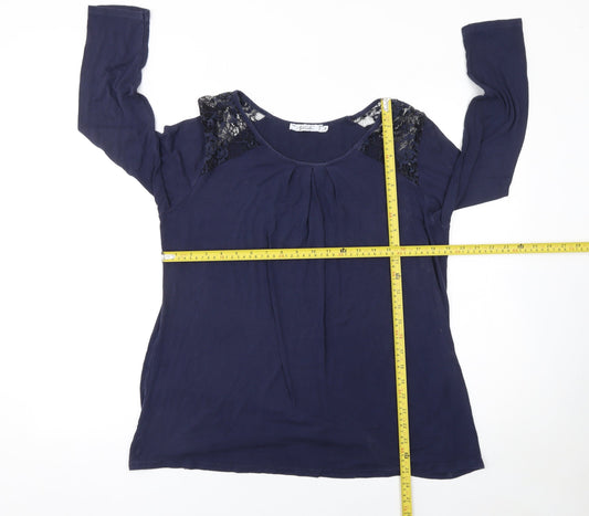 Womens UK Size M Nicole Blue Basic Blouse