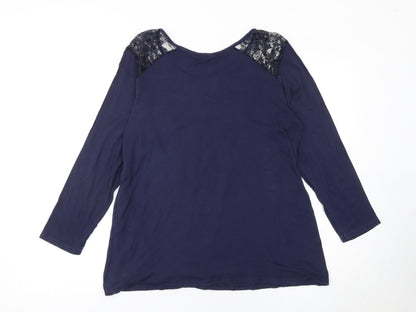 Womens UK Size M Nicole Blue Basic Blouse