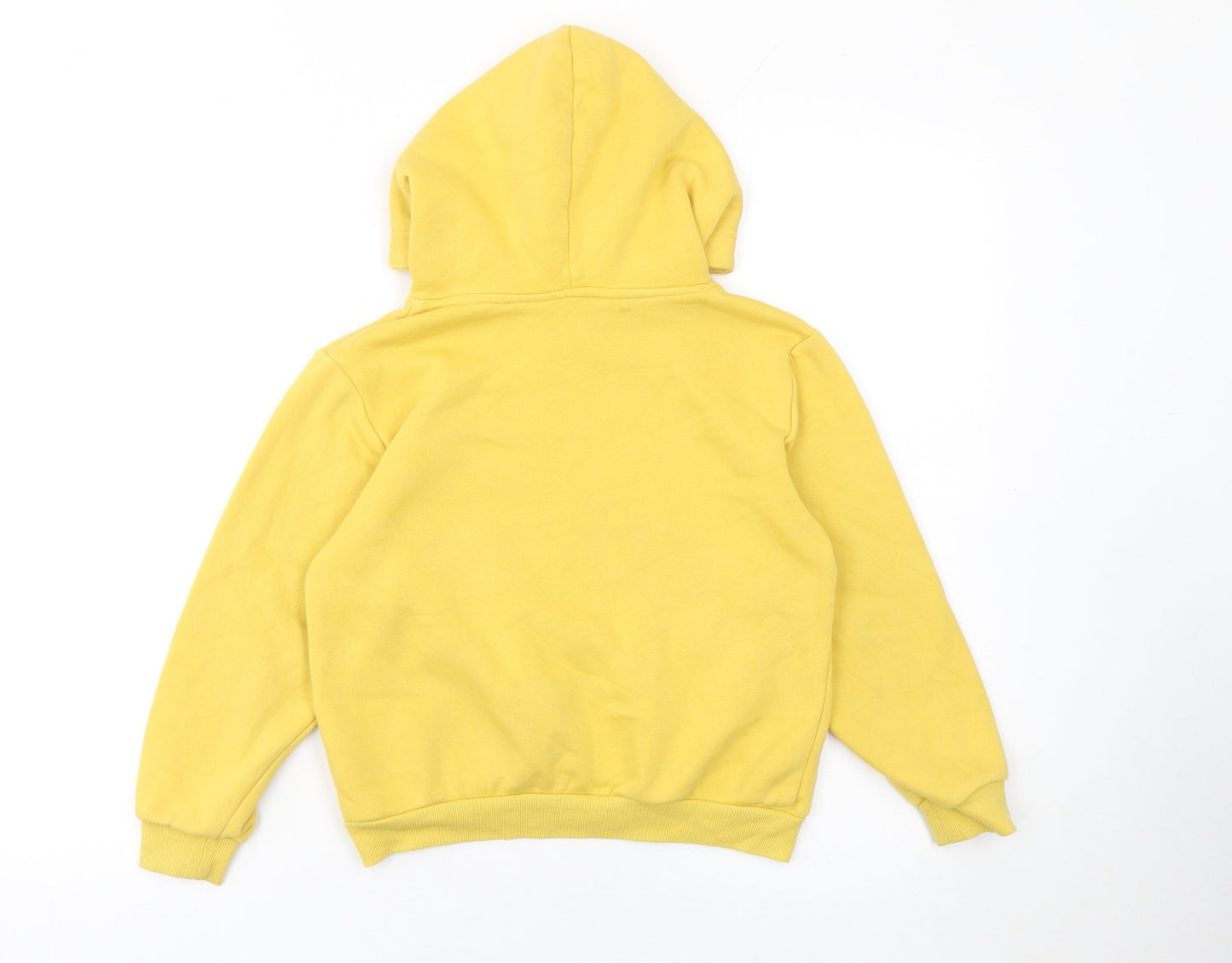 H&M Girls Yellow Sequin Butterfly Pullover Hoodie - Size 6-8 Years