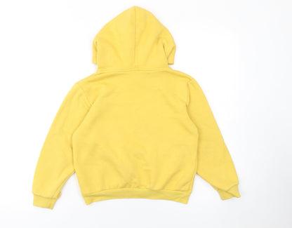 H&M Girls Yellow Sequin Butterfly Pullover Hoodie - Size 6-8 Years