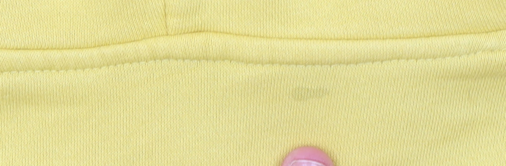 H&M Girls Yellow Sequin Butterfly Pullover Hoodie - Size 6-8 Years