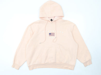 Womens UK Size L Rising Beige Pullover Hoodie