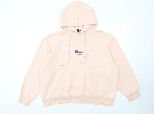 Womens UK Size L Rising Beige Pullover Hoodie