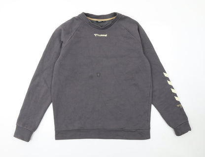 Mens UK Size M Hummel Grey Pullover Sweatshirt