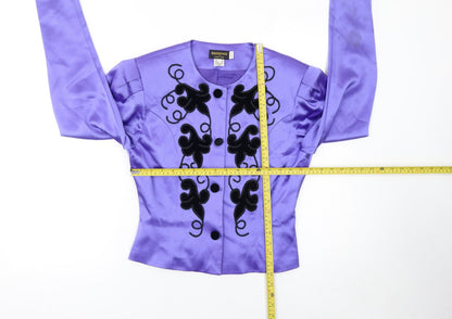 Womens UK Size 12 Collage by Simon Ellis Regular Purple Blazer