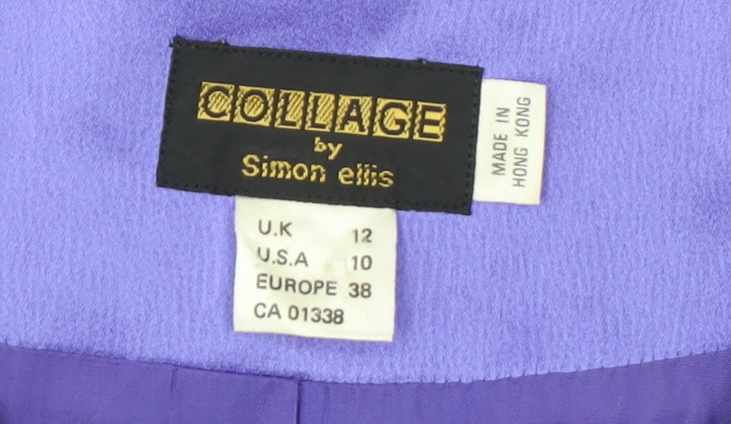 Womens UK Size 12 Collage by Simon Ellis Regular Purple Blazer