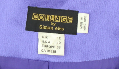 Womens UK Size 12 Collage by Simon Ellis Regular Purple Blazer